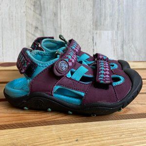 Kids' Teal and Purple Sandals